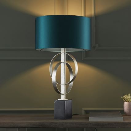 Endon 95225 - Galda lampa 1xE27/10W/230V zila/pelēka/melna