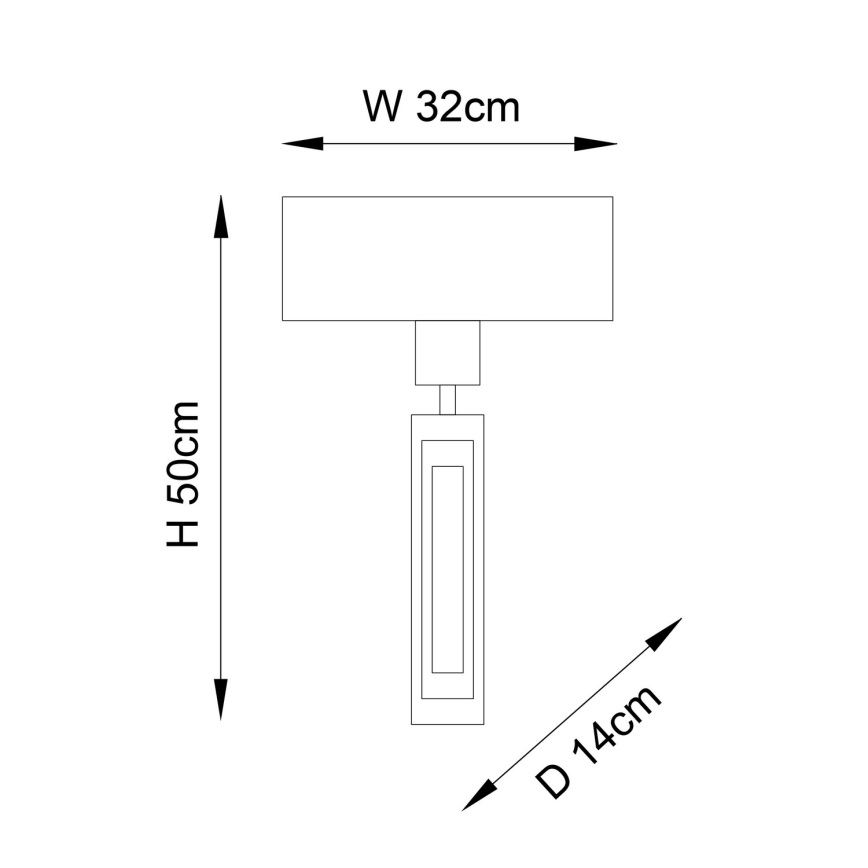 Endon 95271 - Sienas lampa CARLTON 1xE27/10W/230V bronza