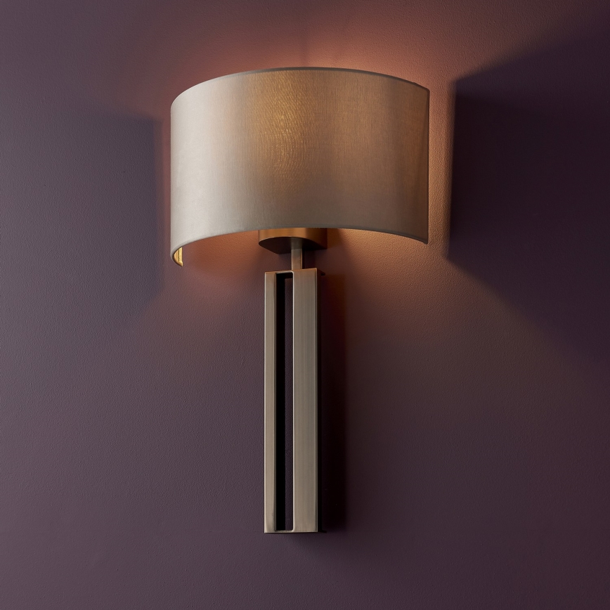 Endon 95449 - Sienas lampa 1xE27/10W/230V bēša/matēts hroms