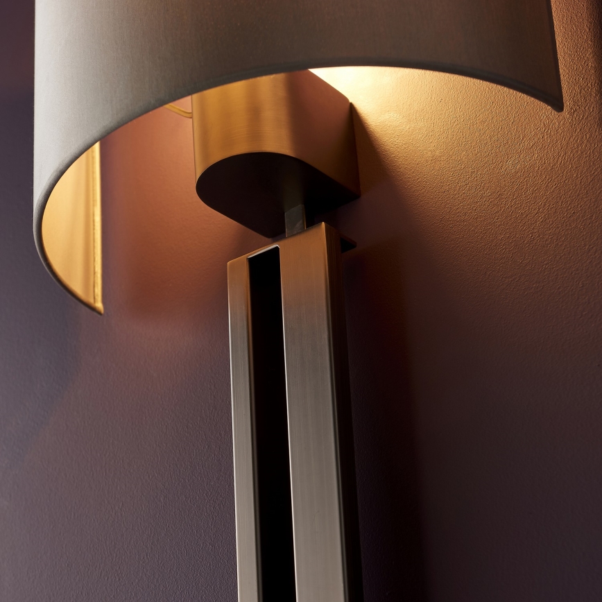 Endon 95449 - Sienas lampa 1xE27/10W/230V bēša/matēts hroms
