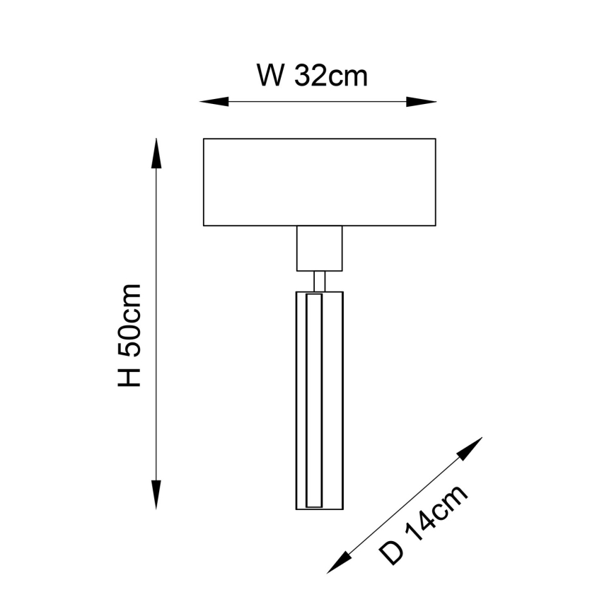 Endon 95449 - Sienas lampa 1xE27/10W/230V bēša/matēts hroms