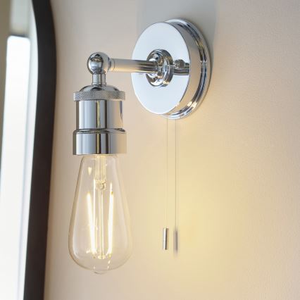 Endon 95505 - Vannas istabas sienas gaismeklis MILLER 1xE27/6W/230V IP44 spīdīgs hroms