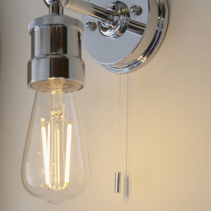 Endon 95505 - Vannas istabas sienas gaismeklis MILLER 1xE27/6W/230V IP44 spīdīgs hroms