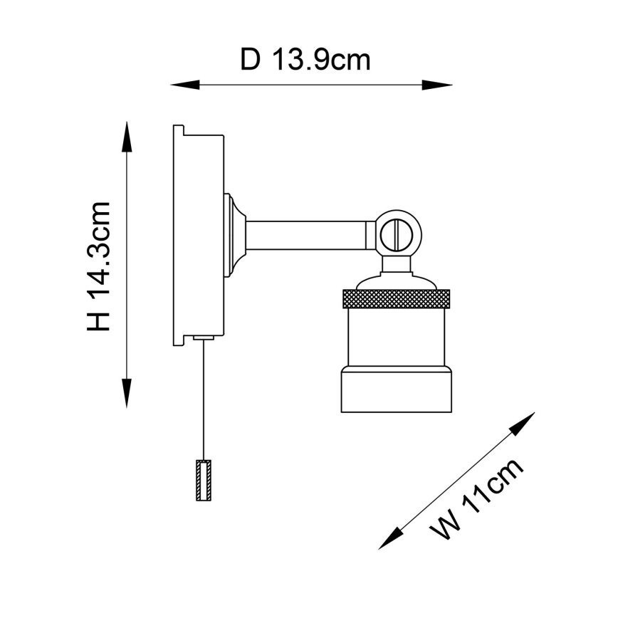 Endon 95505 - Vannas istabas sienas gaismeklis MILLER 1xE27/6W/230V IP44 spīdīgs hroms