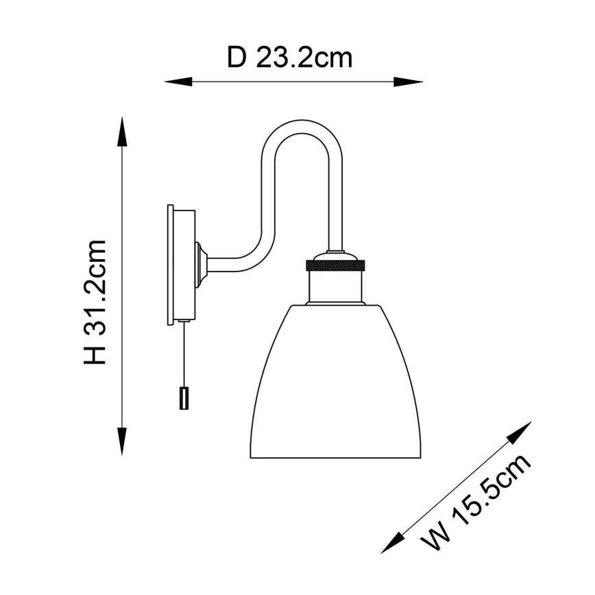 Endon 95506 - vannas istabas sienas gaismeklis PIPER 1xE27/10W/230V IP44 spīdīgs hroms