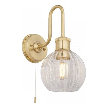 Endon 95507 - Vannas istabas sienas lampa KENDALL 1xE27/10W/230V IP44 misiņš
