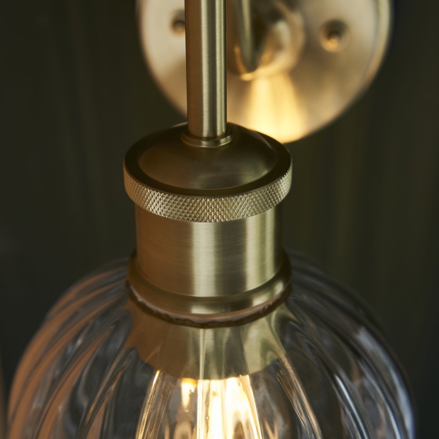 Endon 95507 - Vannas istabas sienas lampa KENDALL 1xE27/10W/230V IP44 misiņš
