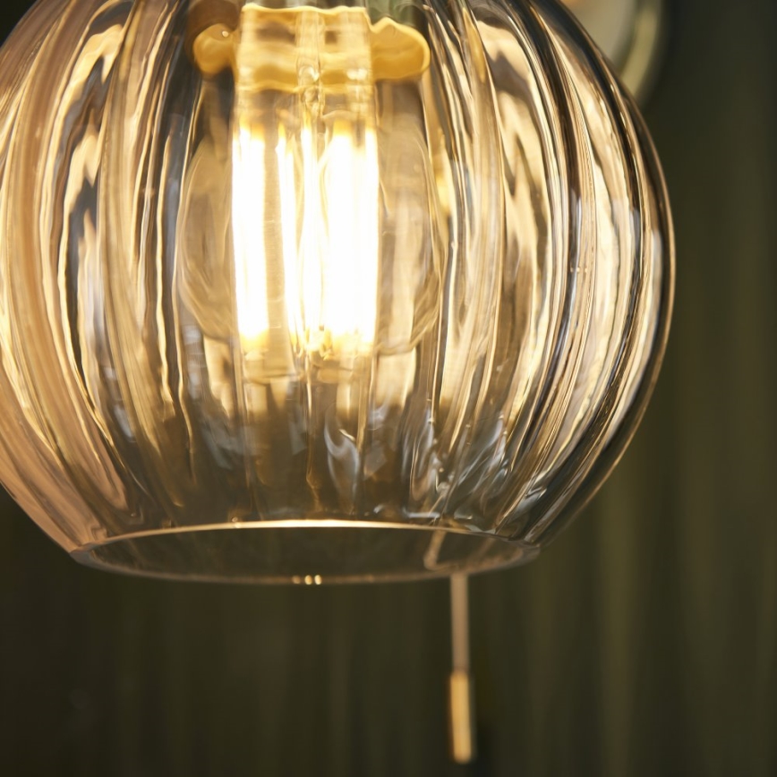 Endon 95507 - Vannas istabas sienas lampa KENDALL 1xE27/10W/230V IP44 misiņš
