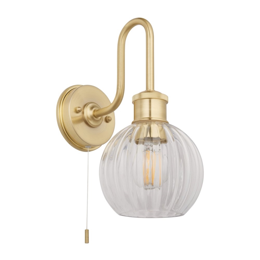 Endon 95507 - Vannas istabas sienas lampa KENDALL 1xE27/10W/230V IP44 misiņš