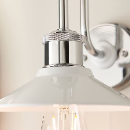 Endon 95508 - Vannas istabas sienas gaismeklis MARIS 1xE27/6W/230V IP44 spīdīgs hroms/balts