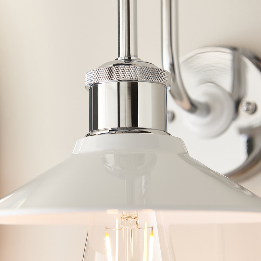 Endon 95508 - Vannas istabas sienas gaismeklis MARIS 1xE27/6W/230V IP44 spīdīgs hroms/balts