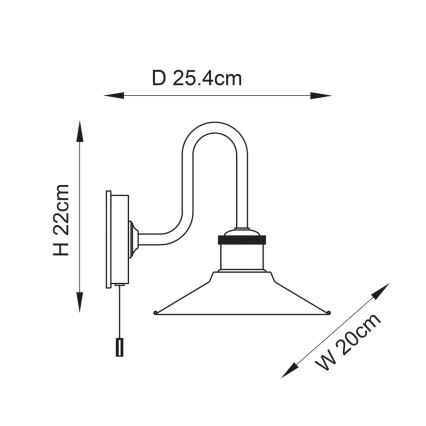 Endon 95508 - Vannas istabas sienas gaismeklis MARIS 1xE27/6W/230V IP44 spīdīgs hroms/balts