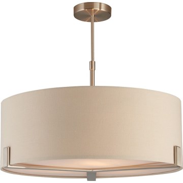 Endon 95834 - Lustra ar stieni HAYFIELD 3xE27/40W/230V matēts hroms/bēša