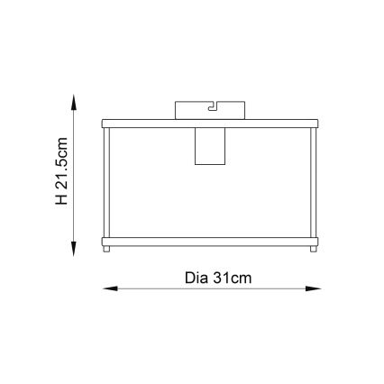 Endon 96150 - Griestu gaismeklis HOPTON 1xE27/10W/230V spīdīgs hroms