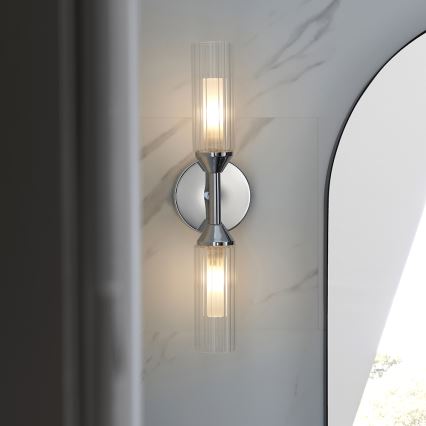 Endon 97172 - Vannas istabas sienas gaismeklis NATORI 2xG9/3W/230V IP44 spīdīgs hroms