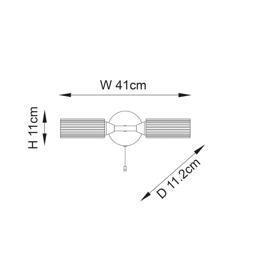 Endon 97172 - Vannas istabas sienas gaismeklis NATORI 2xG9/3W/230V IP44 spīdīgs hroms