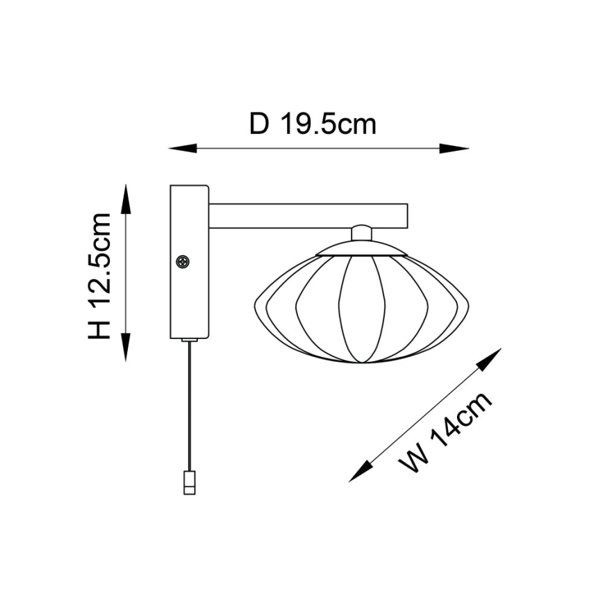 Endon 97182 - Vannas istabas sienas lampa MOBIAS 1xG9/3W/230V IP44 misiņš