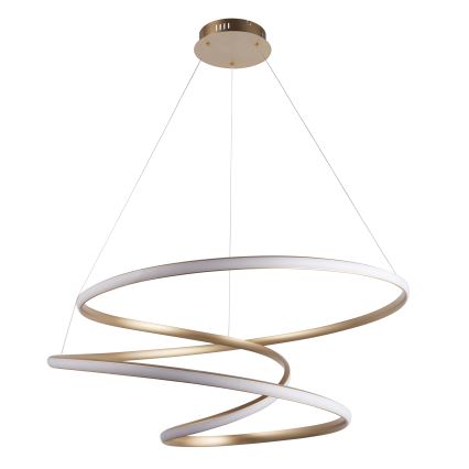 Endon 97639 - TWIRL regulējama LED piekaramā lustra uz kabeļa LED/88W/230V 3000K zeltaina