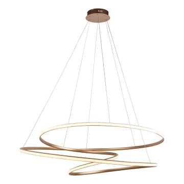 Endon 97645 - Regulējama LED lustra uz kabeļa TWIRL LED/131W/230V 3000K zelta
