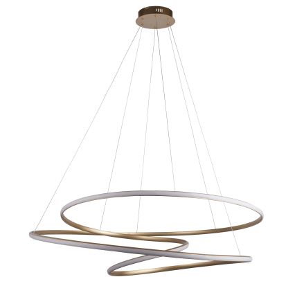 Endon 97645 - Regulējama LED lustra uz kabeļa TWIRL LED/131W/230V 3000K zelta