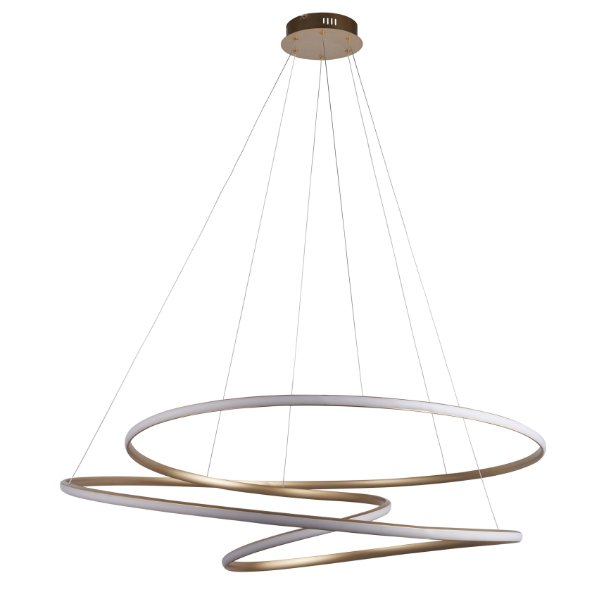 Endon 97645 - Regulējama LED lustra uz kabeļa TWIRL LED/131W/230V 3000K zelta