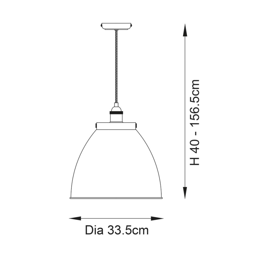 Endon 98744 - Lustra uz vada FRANKLIN 1xE27/10W/230V no misiņa