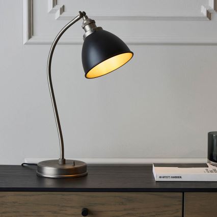 Endon 98752 - Galda lampa FRANKLIN 1xE14/7W/230V matēts hroms/antracīts