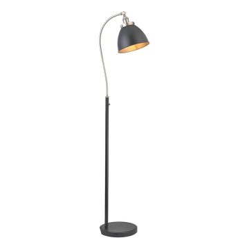 Endon 98753 - Grīdas lampa FRANKLIN 1xE27/10W/230V matēts hroms/antracīts
