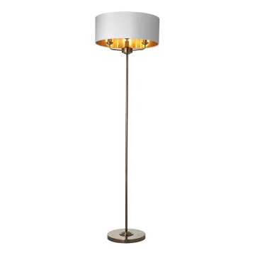 Endon 98935 - Grīdas stāvlampa HIGHCLERE 3xE14/40W/230V balta/misiņš d. 47 cm