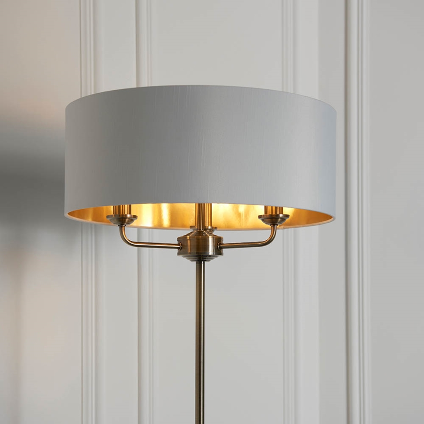 Endon 98935 - Grīdas stāvlampa HIGHCLERE 3xE14/40W/230V balta/misiņš d. 47 cm