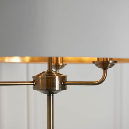 Endon 98935 - Grīdas stāvlampa HIGHCLERE 3xE14/40W/230V balta/misiņš d. 47 cm