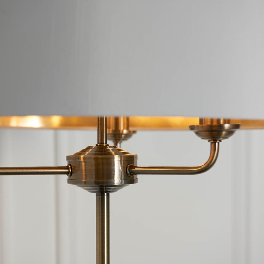 Endon 98935 - Grīdas stāvlampa HIGHCLERE 3xE14/40W/230V balta/misiņš d. 47 cm