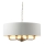 Endon 98938 - Lustra uz ķēdes HIGHCLERE 8xE14/40W/230V Ø 70 cm balta/misiņš