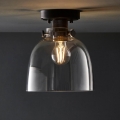 Endon 99106 - Griestu lampa URBAN 1xE27/10W/230V melna/caurspīdīga