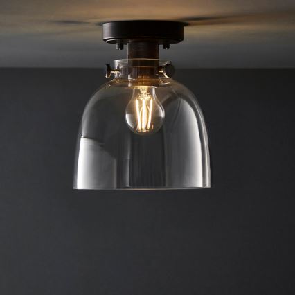 Endon 99106 - Griestu lampa URBAN 1xE27/10W/230V melna/caurspīdīga