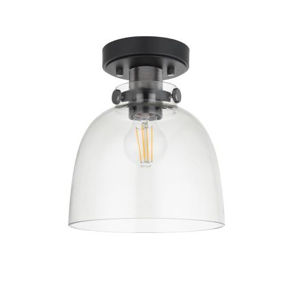 Endon 99106 - Griestu lampa URBAN 1xE27/10W/230V melna/caurspīdīga