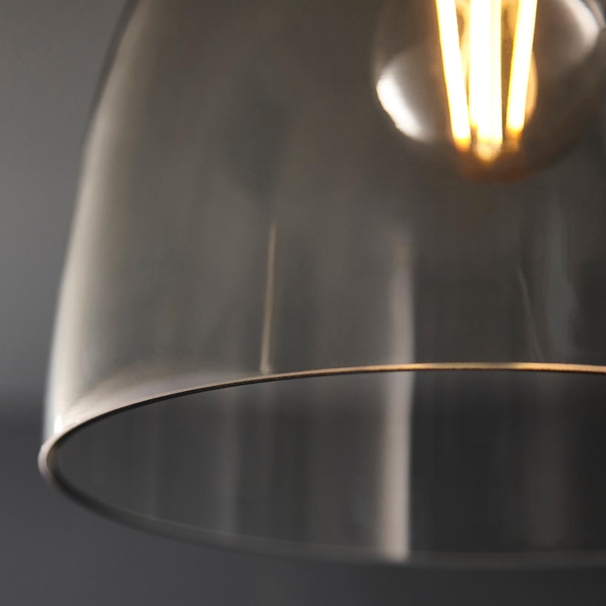 Endon 99106 - Griestu lampa URBAN 1xE27/10W/230V melna/caurspīdīga