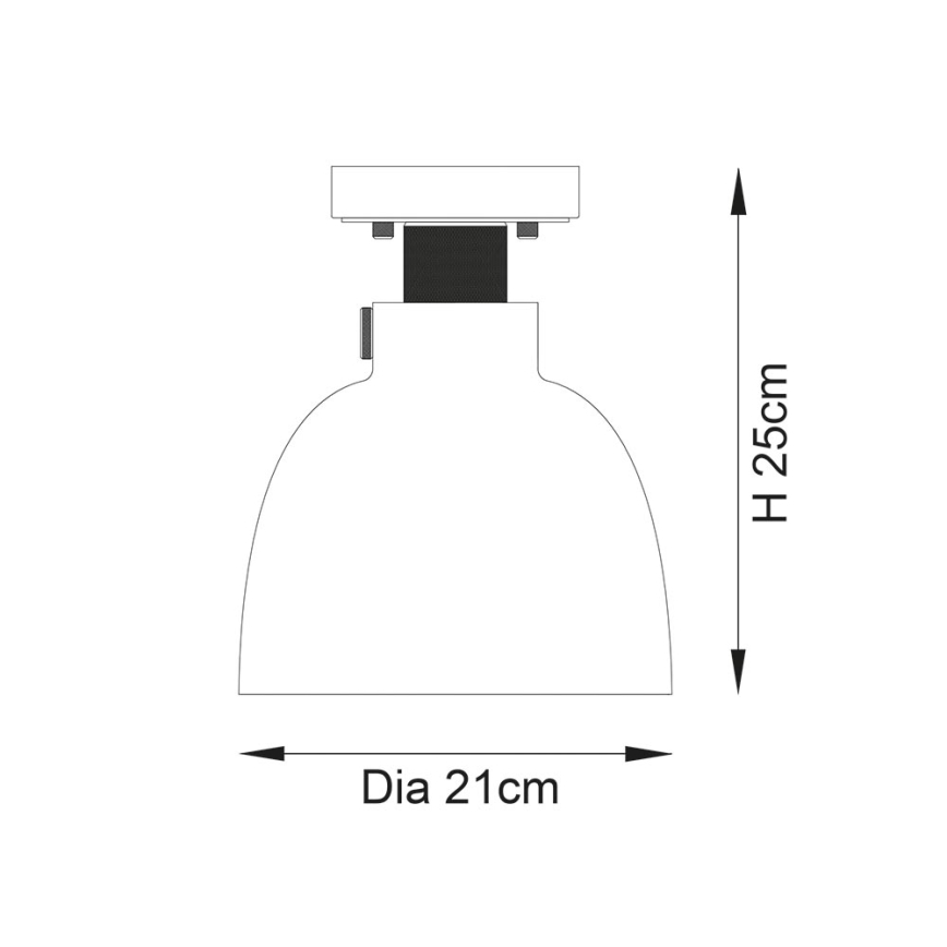 Endon 99106 - Griestu lampa URBAN 1xE27/10W/230V melna/caurspīdīga