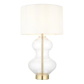 Endon 99110 - Aptumšojama galda lampa KELDA 1xE27/10W/230V balta/zelta