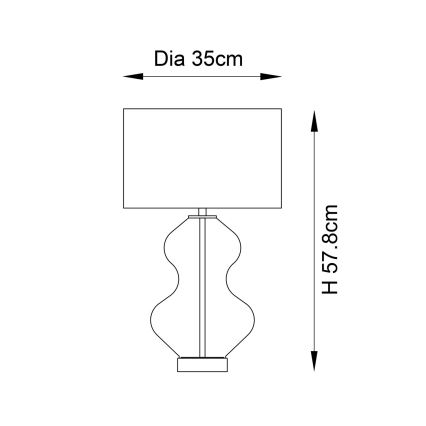 Endon 99110 - Aptumšojama galda lampa KELDA 1xE27/10W/230V balta/zelta