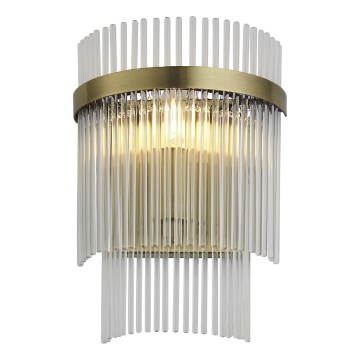 Endon 99168 - Sienas lampa MARIETTA 1xE14/6W/230V misiņš/caurspīdīga
