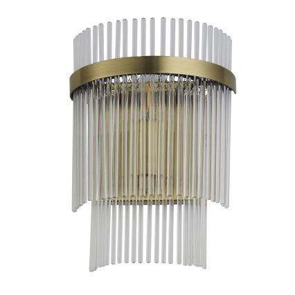 Endon 99168 - Sienas lampa MARIETTA 1xE14/6W/230V misiņš/caurspīdīga