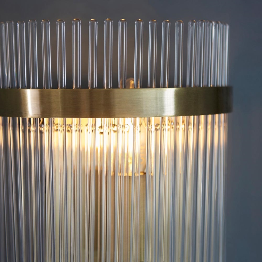 Endon 99168 - Sienas lampa MARIETTA 1xE14/6W/230V misiņš/caurspīdīga