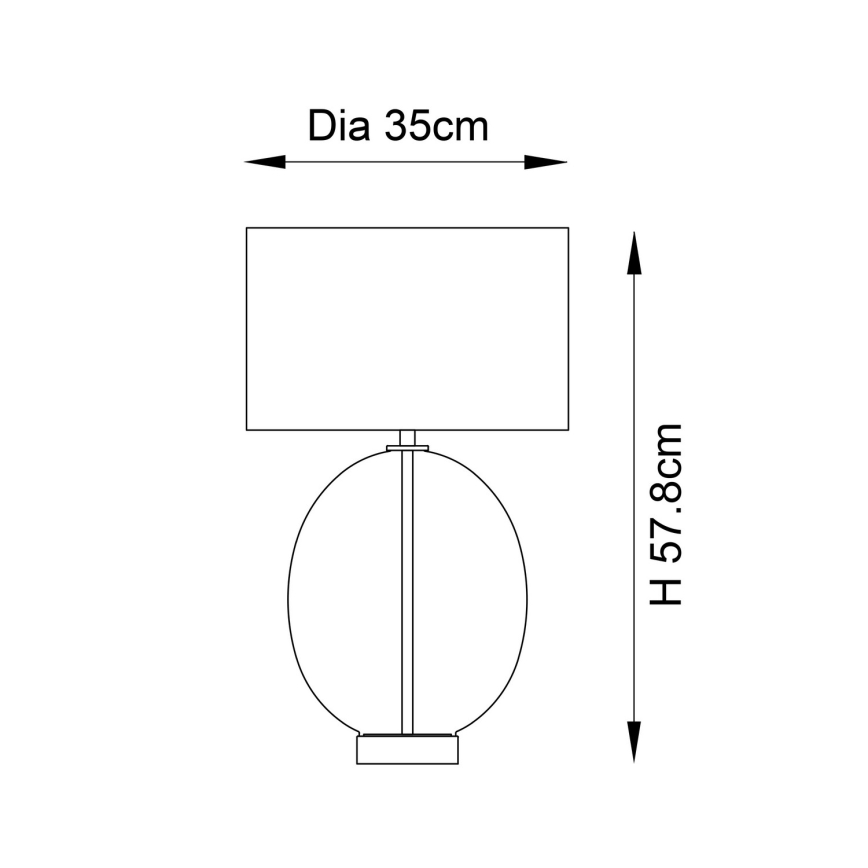 Endon 99292 - Galda lampa KELDA ar regulējamu spilgtumu 1xE27/10W/230V krēmkrāsas/zelta