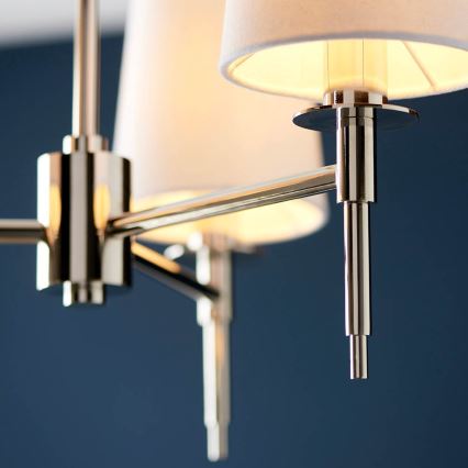 Endon 99455 - Griestu lampa uz stieņa 3xE14/6W/230V spīdīgs hroms/balts