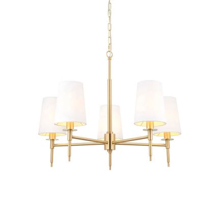 Endon 99458 - Lustra uz ķēdes 5xE14/6W/230V zelta/balta