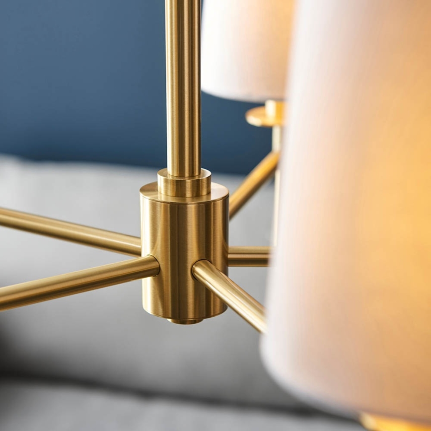 Endon 99458 - Lustra uz ķēdes 5xE14/6W/230V zelta/balta