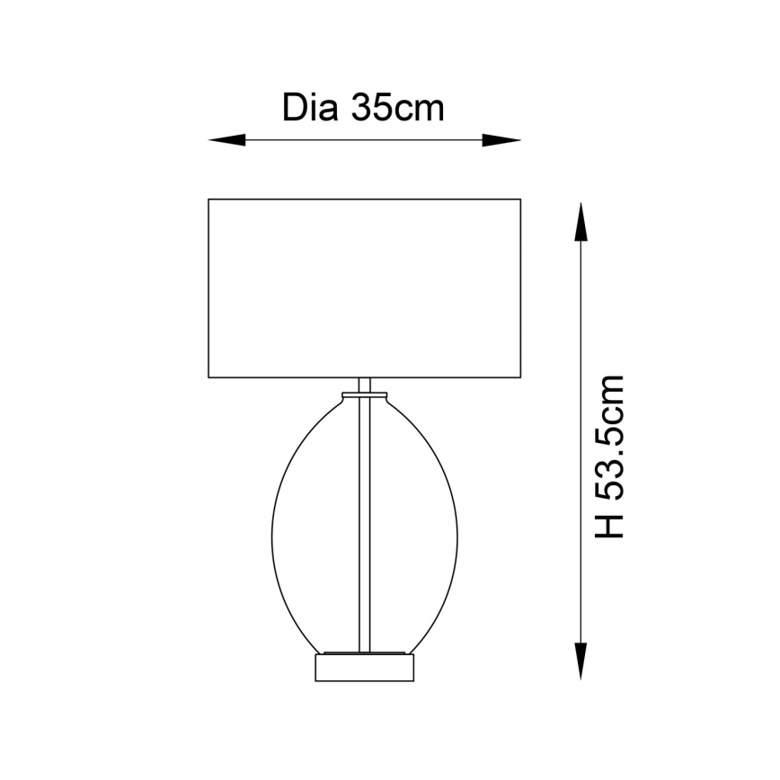 Endon 99581 - Regulējama galda lampa ERIN 1xE27/10W/230V krēmkrāsa/matēts hroms/dūmaina melna