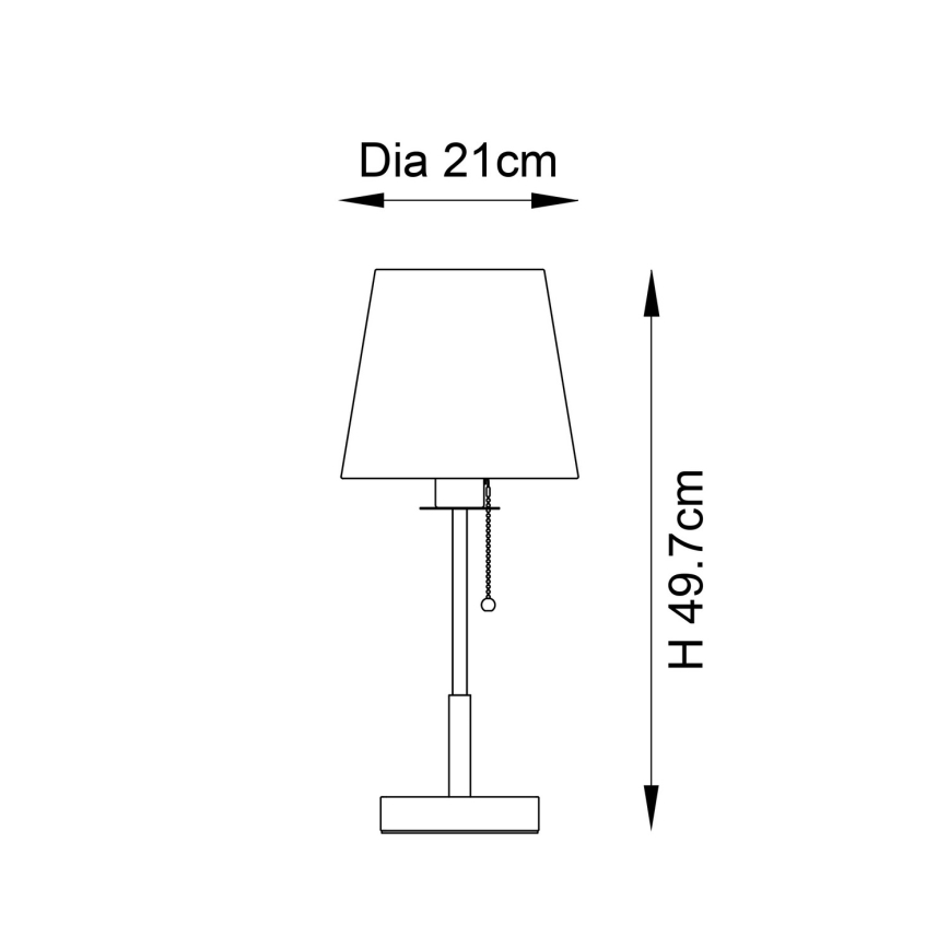 Endon 99596 - Galda lampa 1xE27/10W/230V, balta ar spīdīgu hroma apdari