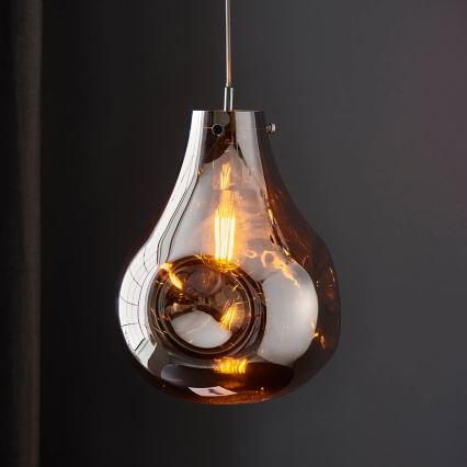 Endon 99788 - EUROPA pakaramā lampa uz kabeļa 1xE27/10W/230V, dūmaina melna